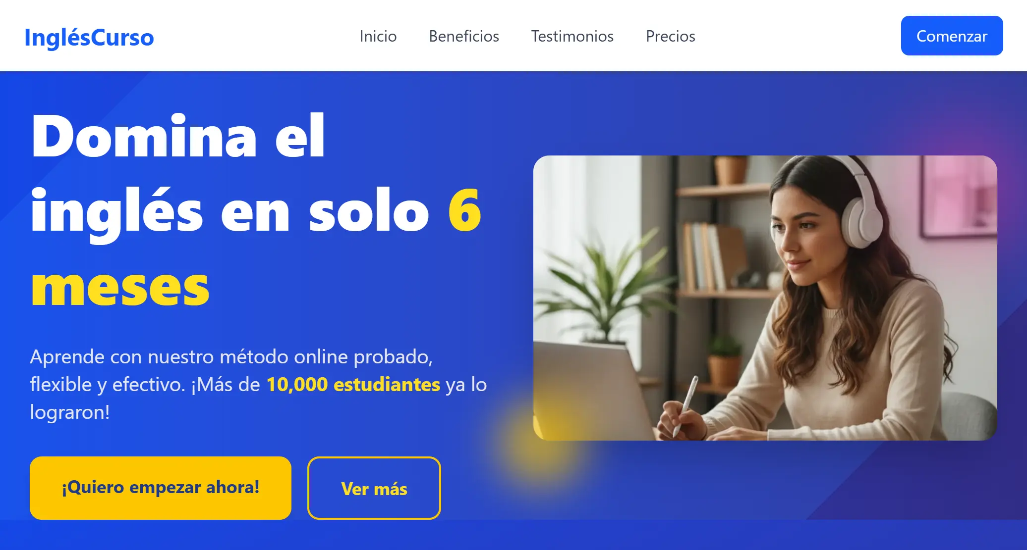 Landing Page Curso de Inglés